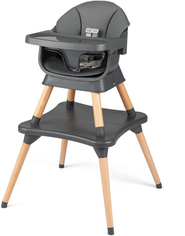 Promotions Aukštas kėdė 9-in-1 konvertuojama su nuimamu padėklu 15 kg tamsiai pilka