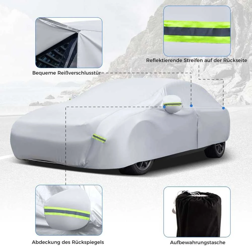 Promotions Automobilio uždangalas, 431x165x119 cm, sidabrinė