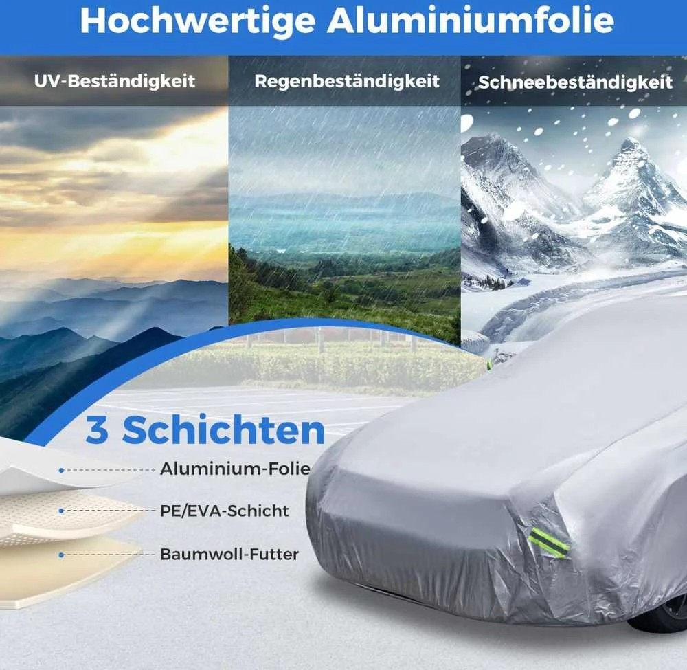Promotions Automobilio uždangalas, 431x165x119 cm, sidabrinė