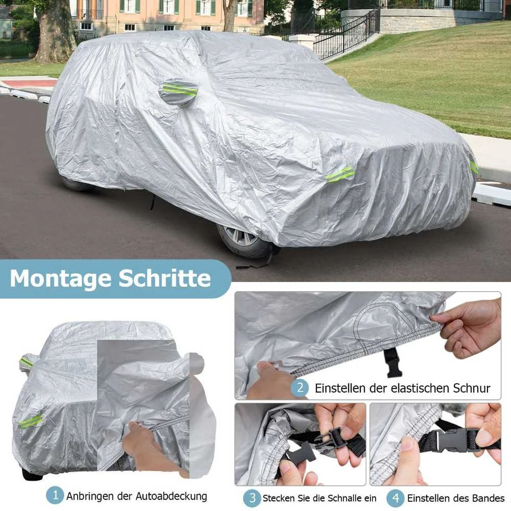 Promotions Automobilio uždangalas, 483x191x153 cm, sidabrinė