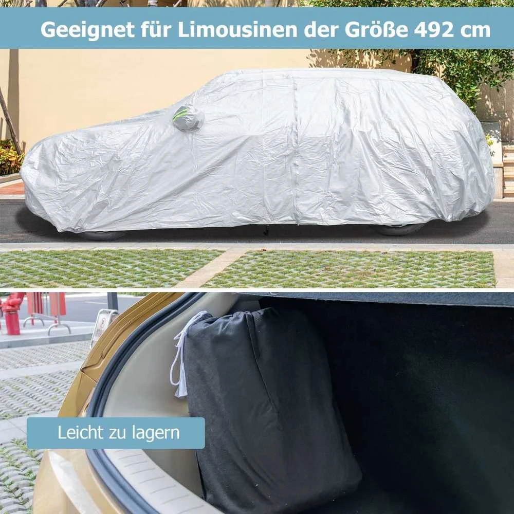 Promotions Automobilio uždangalas, 483x191x153 cm, sidabrinė