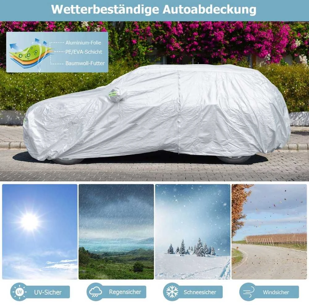 Promotions Automobilio uždangalas, 483x191x153 cm, sidabrinė