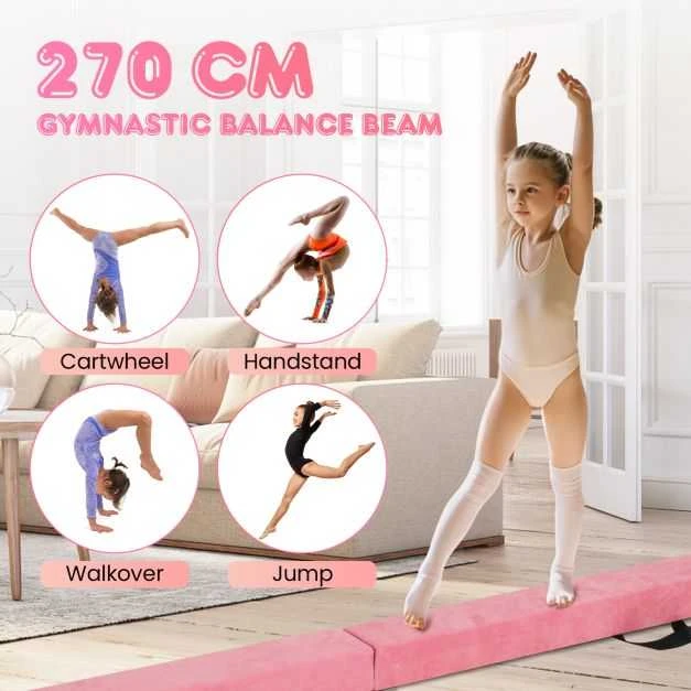 Promotions Gimnastikos pusiausvyros lenta, 270x10x7.5 cm, violetinė