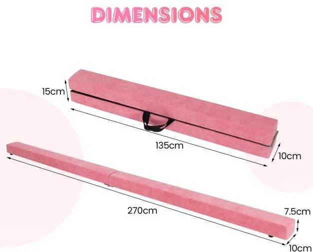 Promotions Gimnastikos pusiausvyros lenta, 270x10x7.5 cm, violetinė