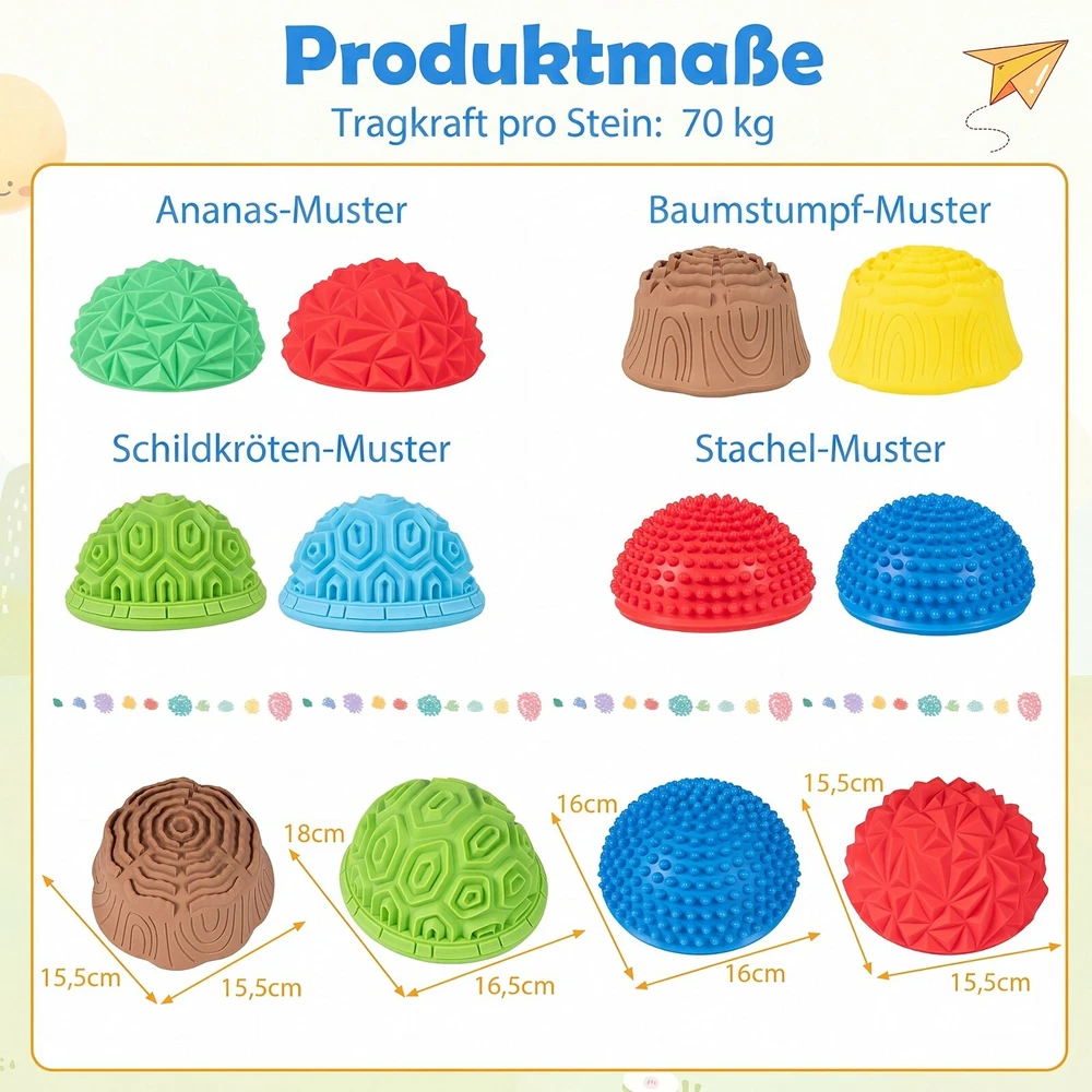 Promotions Balansuojančios akmenys 8 vnt., įvairių dydžių, spalvoti