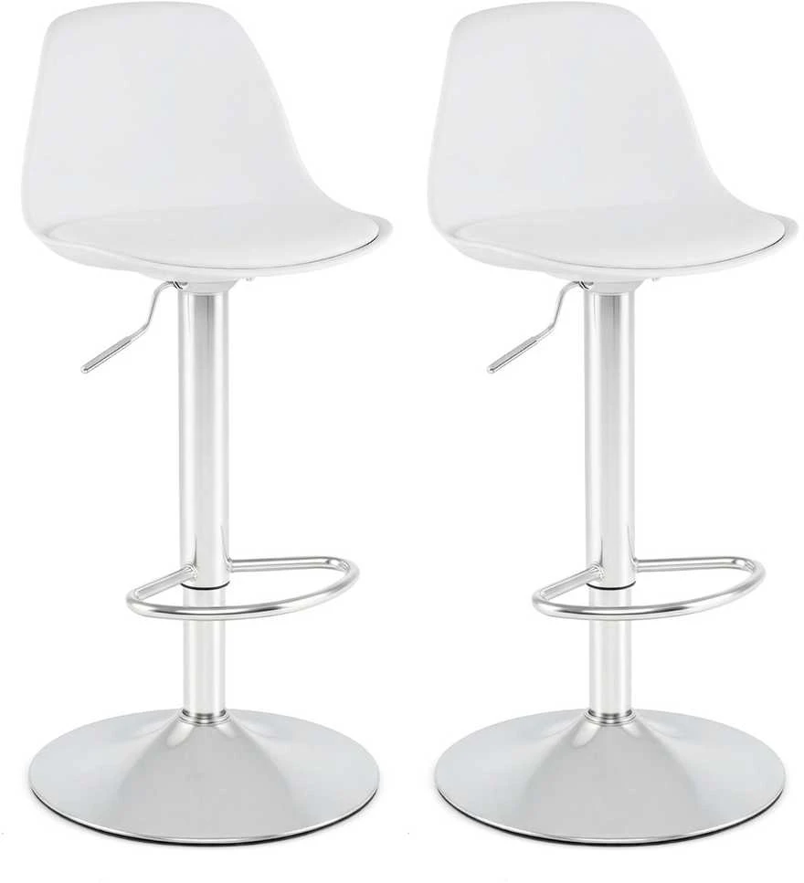 Promotions Baro kėdžių komplektas, 2 vnt., 41x81x103 cm, balta, dirbtinė oda