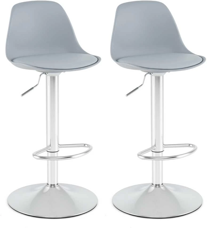 Promotions Baro kėdžių komplektas, 2 vnt., 41x81-103 cm, pilka, dirbtinė oda