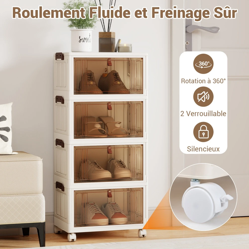 Promotions Batai laikymo dėžė 39x27x85 cm Balta Sulankstoma laikymo dėžė
