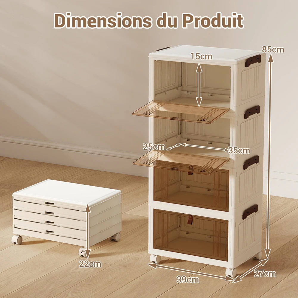 Promotions Batai laikymo dėžė 39x27x85 cm Balta Sulankstoma laikymo dėžė