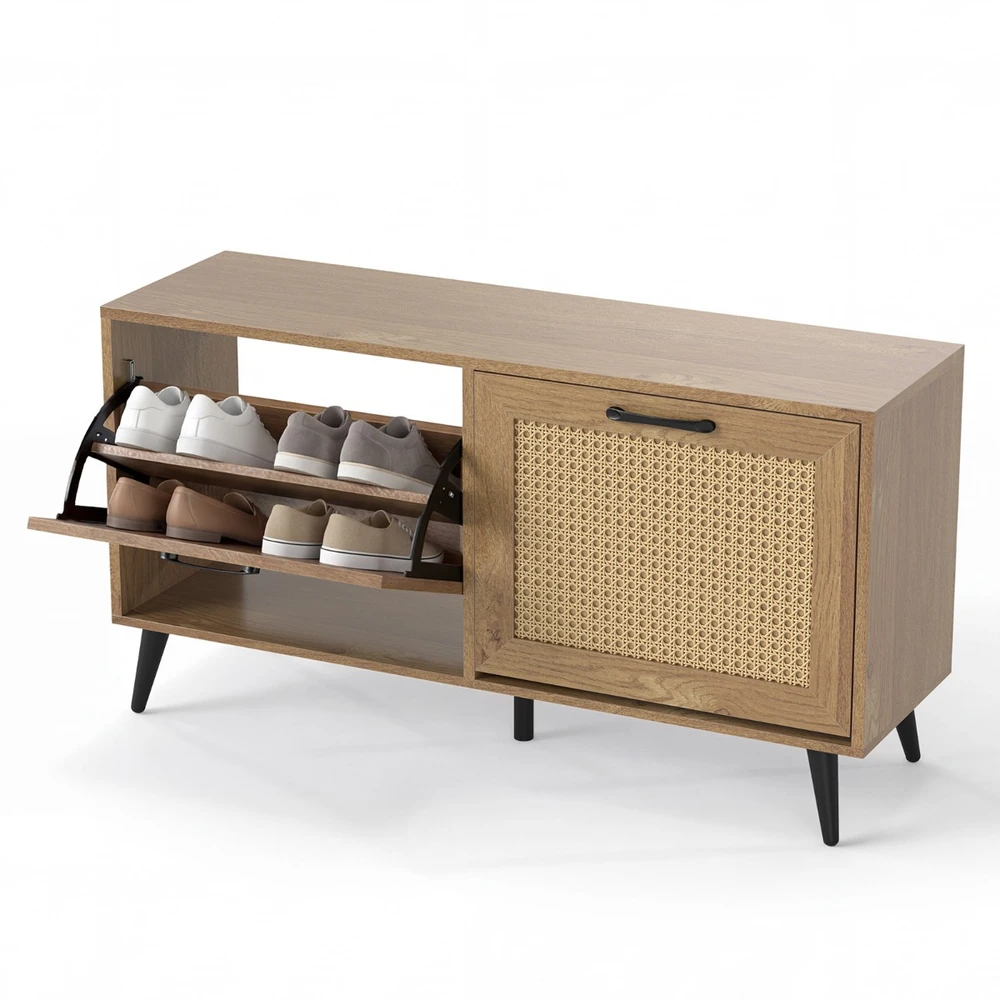 Promotions Batai laikymo spintelė 100x30x53 cm natūralus rotangas