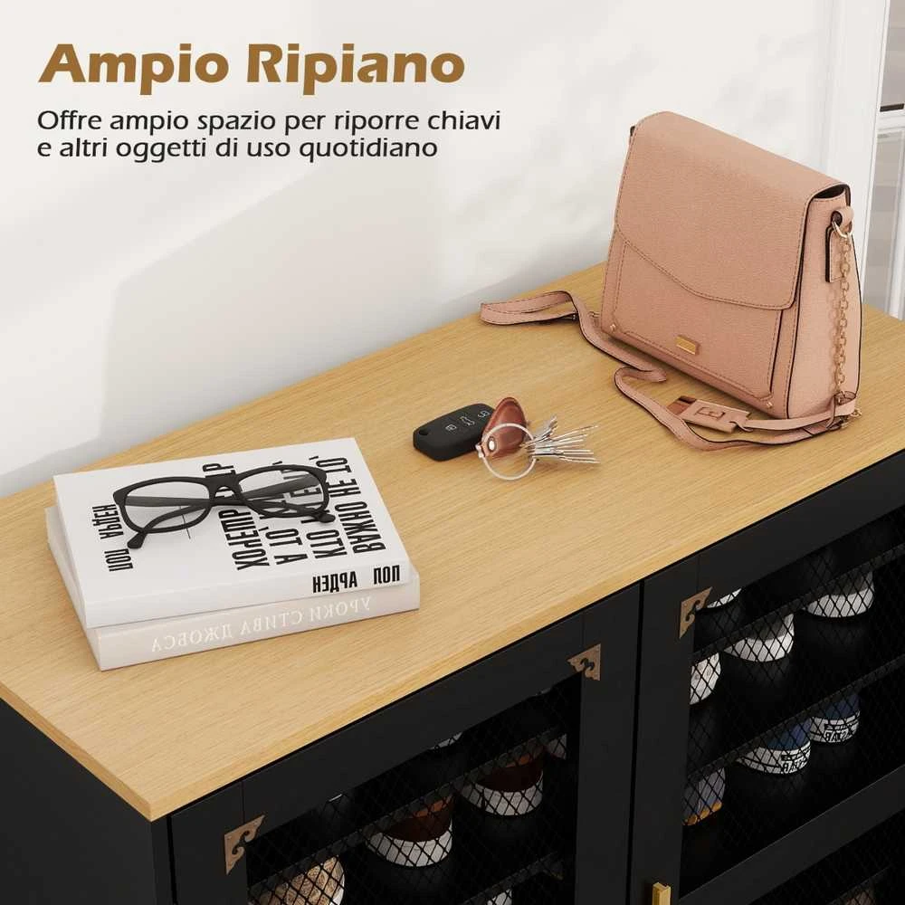 Promotions Batų spintelė, 80x37x106 cm, juoda, reguliuojamos lentynos
