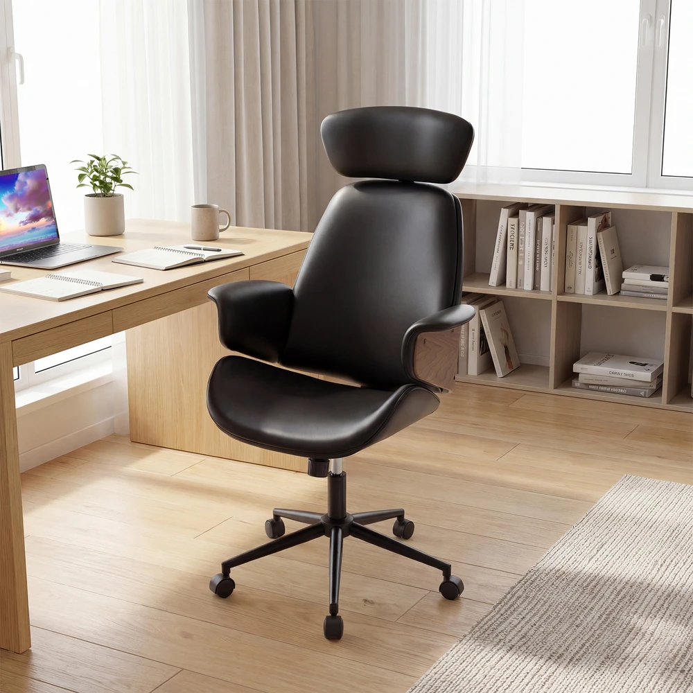 Promotions Biuro kėdė 69.9x66x114.3-124.5 cm Juoda Reguliuojamo aukščio