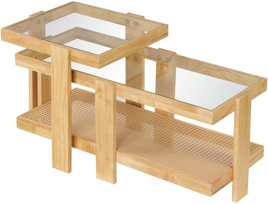 Promotions Dėliojami kavos stalai 2 vnt. 90,2x40,6x40,6 cm ir 48,3x45,7x50,8 cm natūralūs