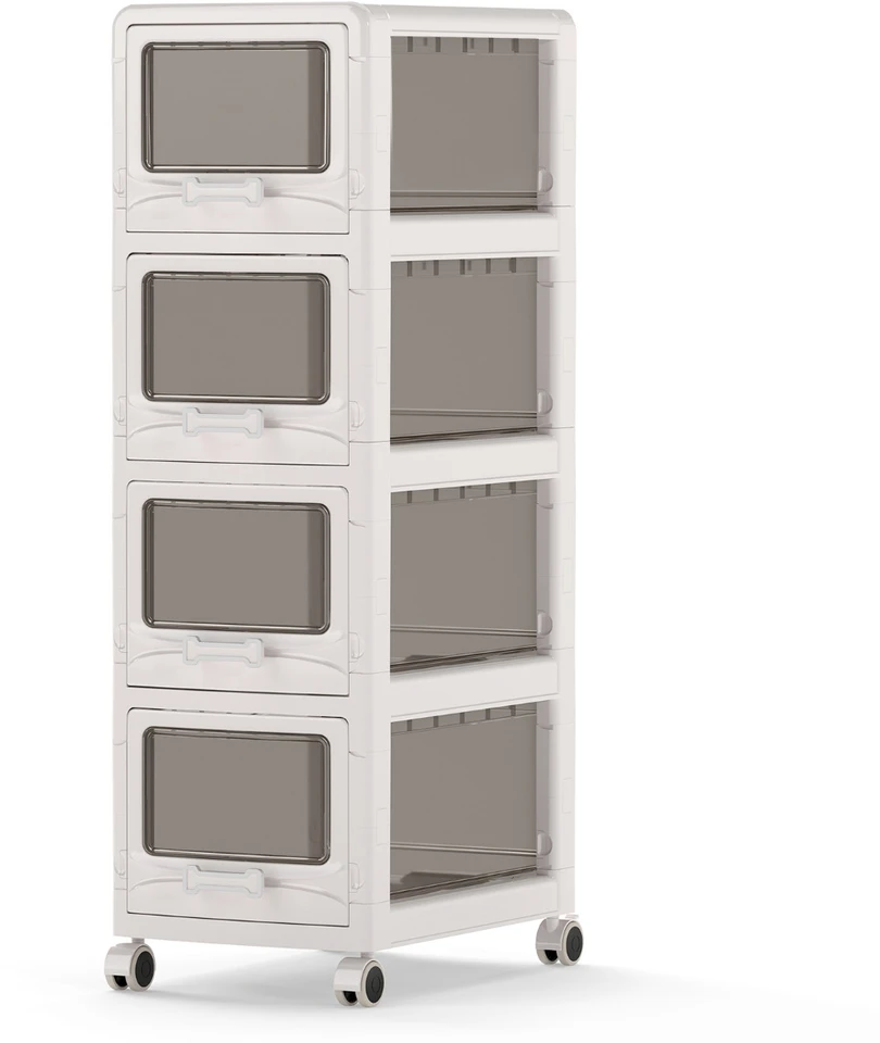 Promotions Dėžutės laikymo organizatorius, 4 lygiai, 41,9x28x71,1 cm, baltas