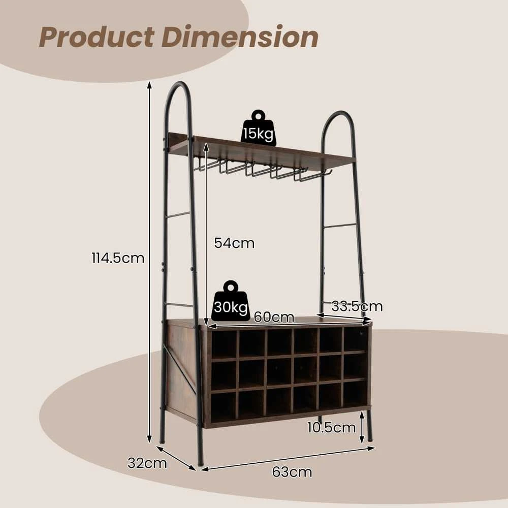 Promotions Duonos laikymo stovas, 63.5x31.8x114.3 cm, Rudas