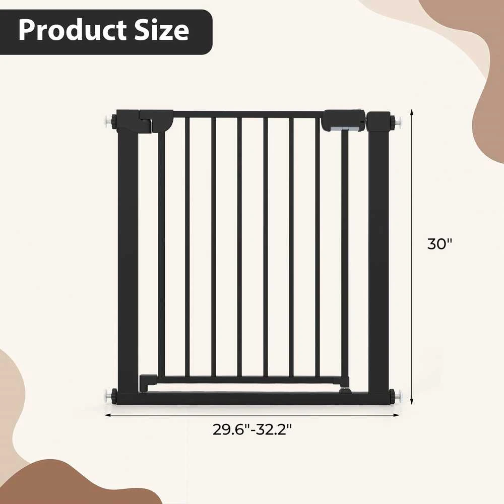 Promotions Durų varteliai, 75x82x76 cm, juoda, metalas