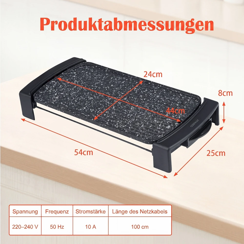 Promotions Elektrinė kepsninė 54x25x8 cm juoda