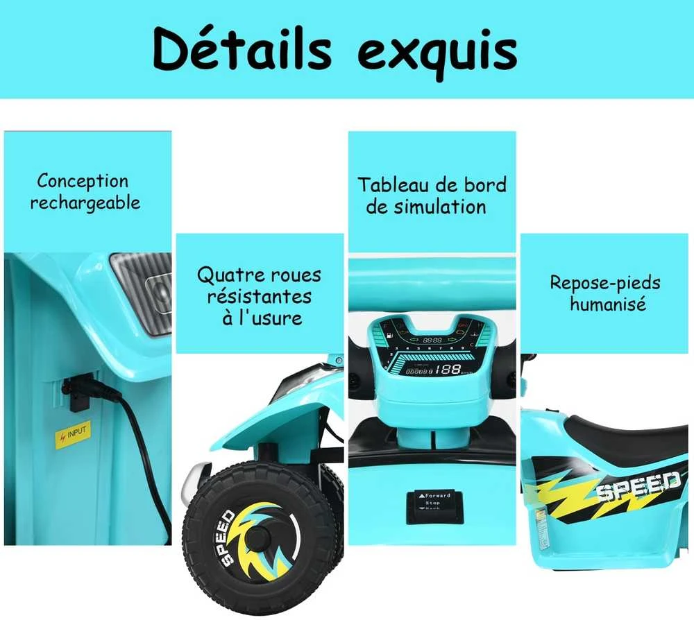 Promotions Elektrinis keturratis vaikams, 4,6 km/h, baterija maitinamas