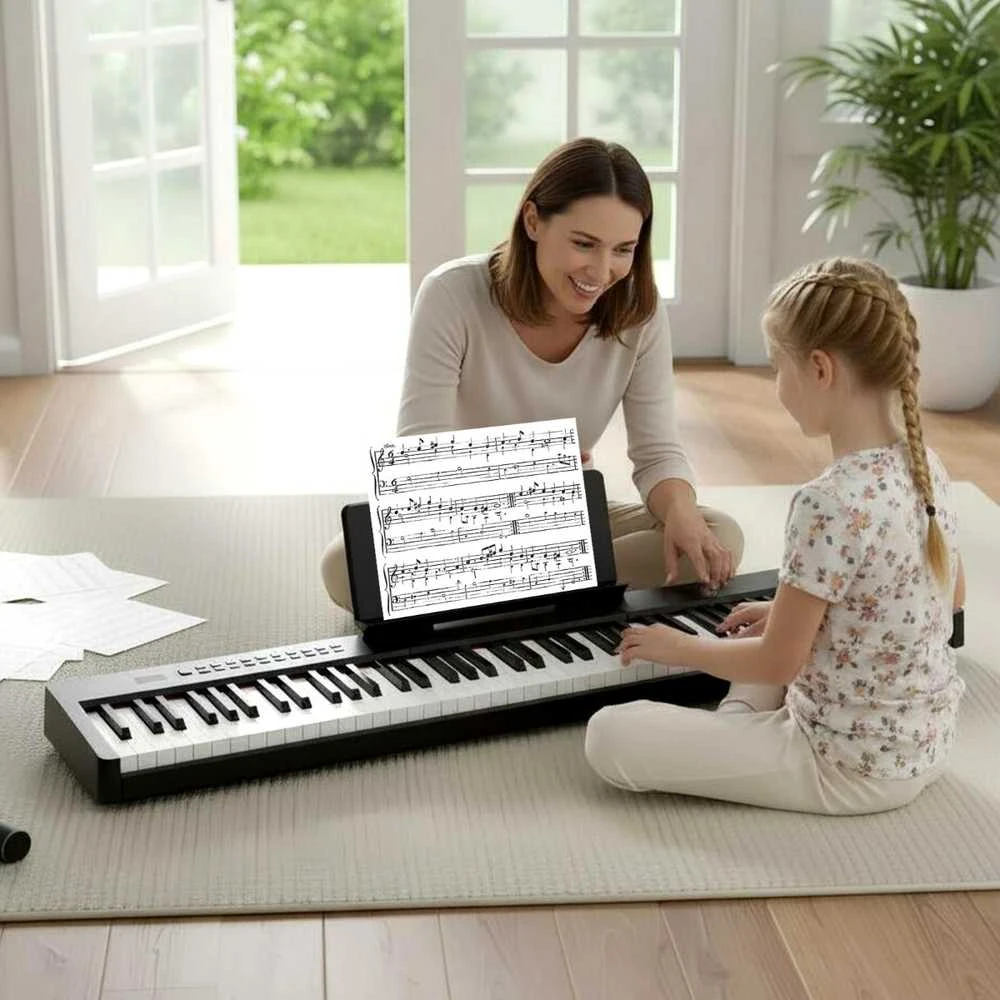 Promotions Elektrinis pianino klaviatūra, 88 klavišai, 125x24x6 cm, geltona