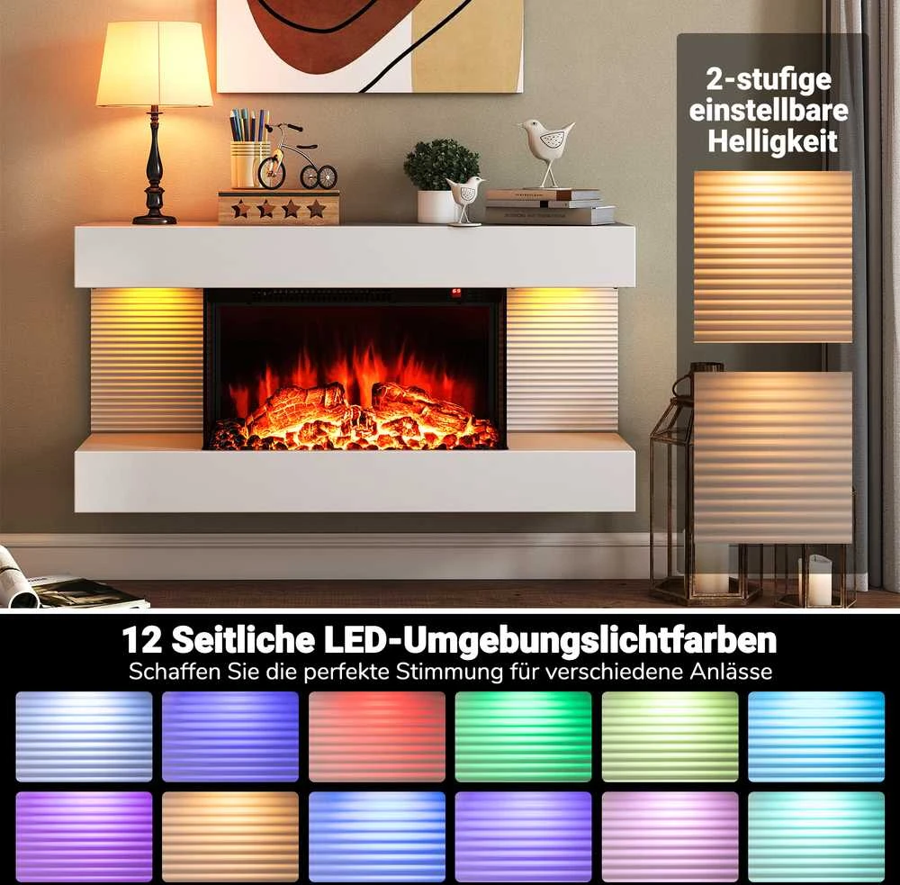 Promotions Elektrinė židinys, 82x20.6x41.8 cm, Balta