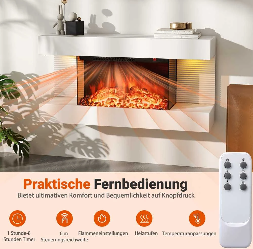 Promotions Elektrinė židinys, 82x20.6x41.8 cm, Balta