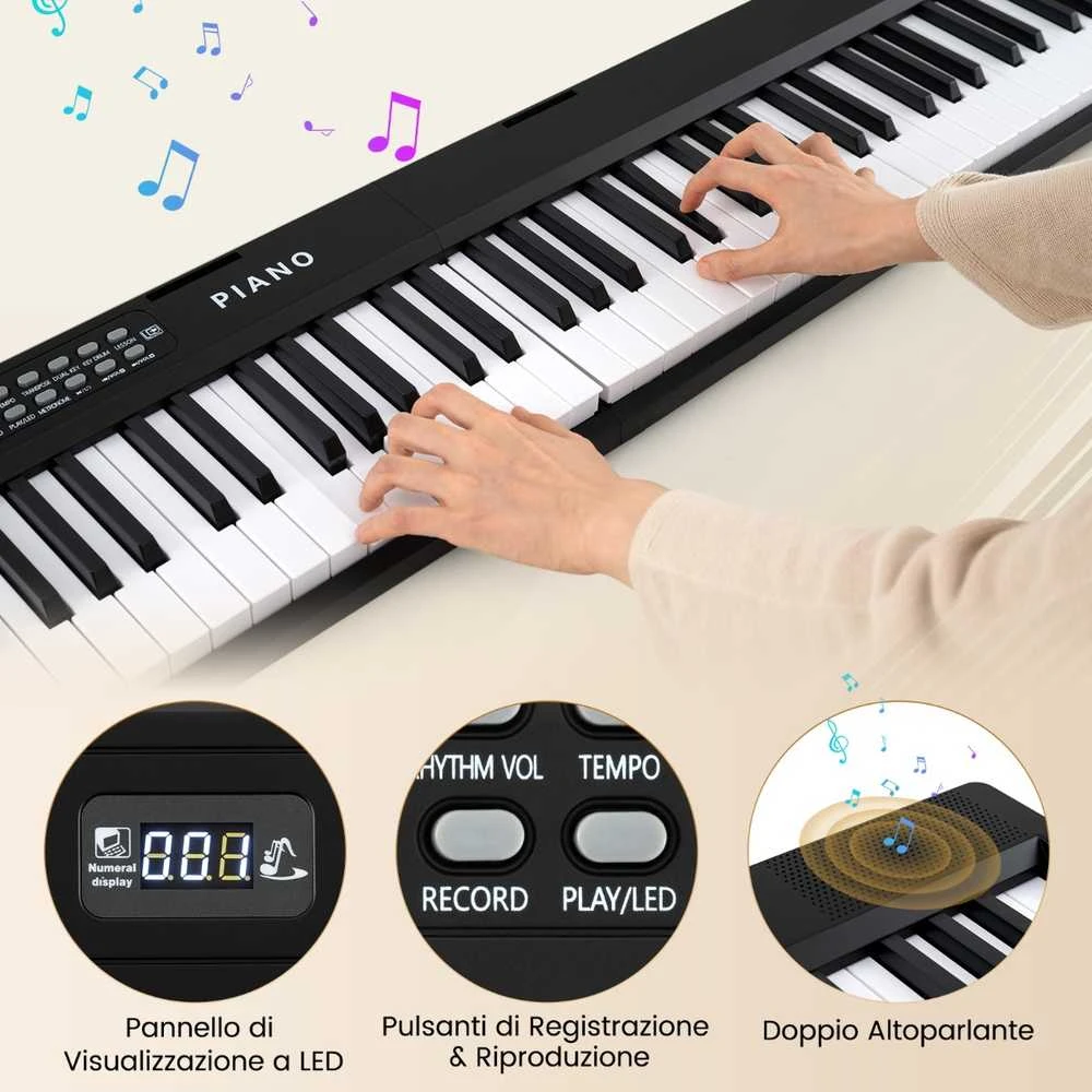 Promotions Elektroninis klaviatūra, 128x23x5,5 cm, juoda
