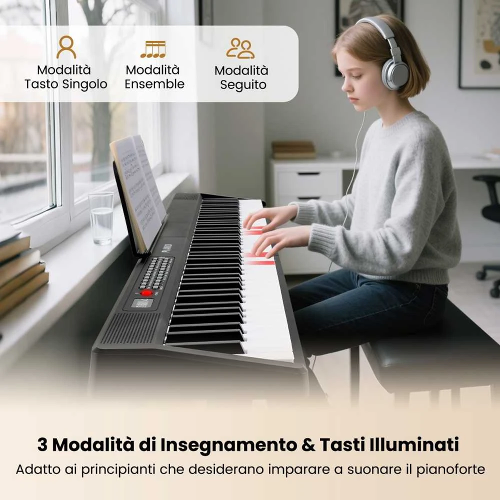 Promotions Elektroninis klaviatūra, 128x23x5,5 cm, juoda