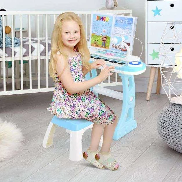 Promotions Elektroninis vaikų pianinas žaislas, 47x20x57 cm, mėlynas