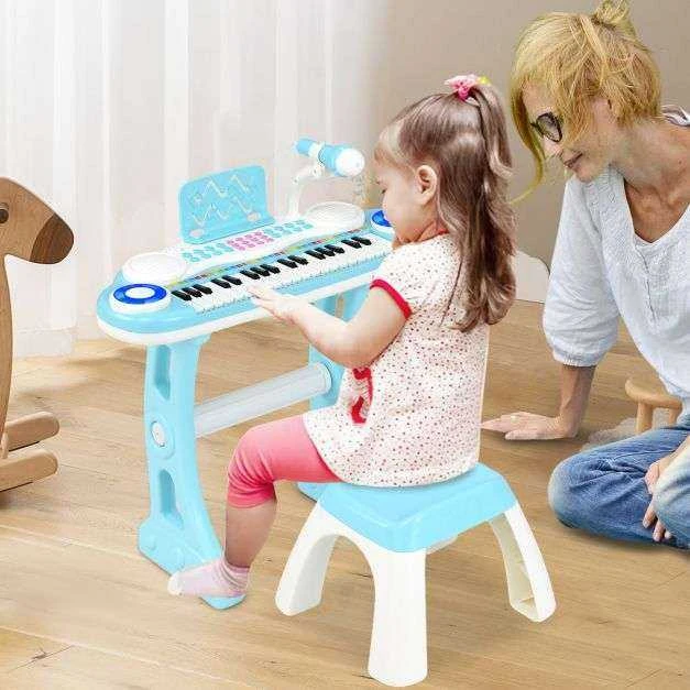Promotions Elektroninis vaikų pianinas žaislas, 47x20x57 cm, mėlynas
