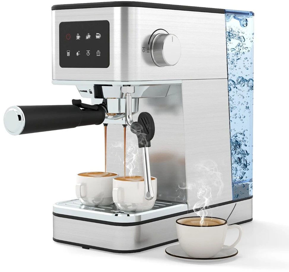Promotions Espresso kavos aparatas, 26x21x28 cm, sidabrinė