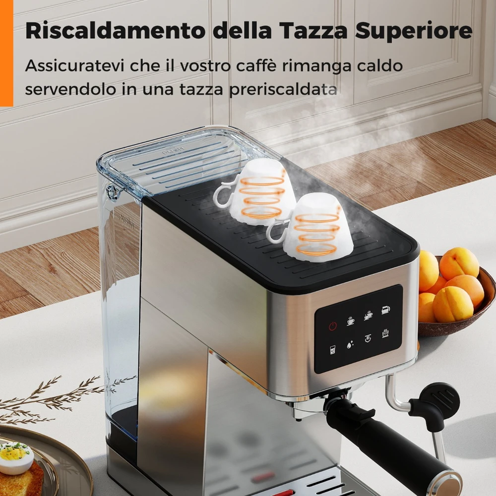 Promotions Espresso kavos aparatas, 26x21x28 cm, sidabrinė