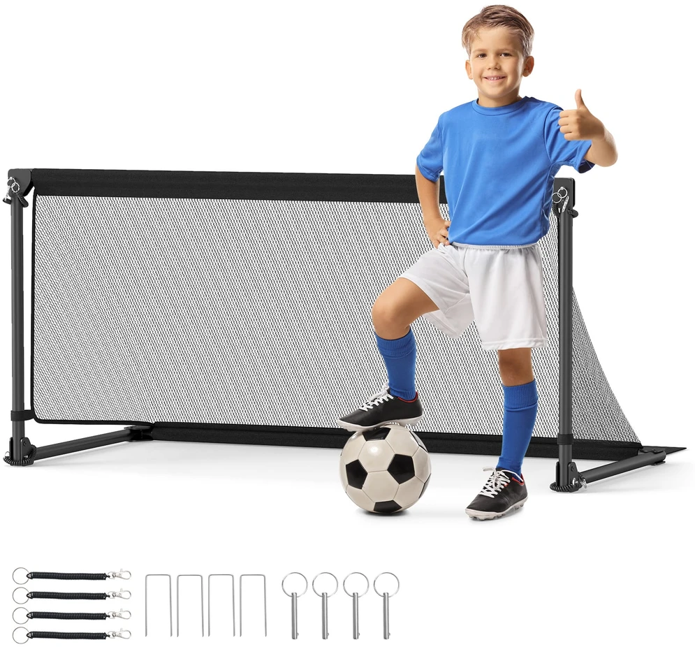 Promotions Futbolo vartai 120x57x60 cm juodos spalvos metaliniai sulankstomi