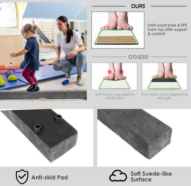 Promotions Gimnastikos balansinė sija, 209.6x10.2x6.4 cm, Ruda