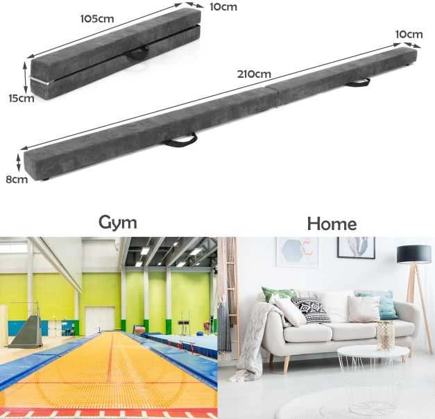 Promotions Gimnastikos balansinė sija, 209.6x10.2x6.4 cm, Ruda