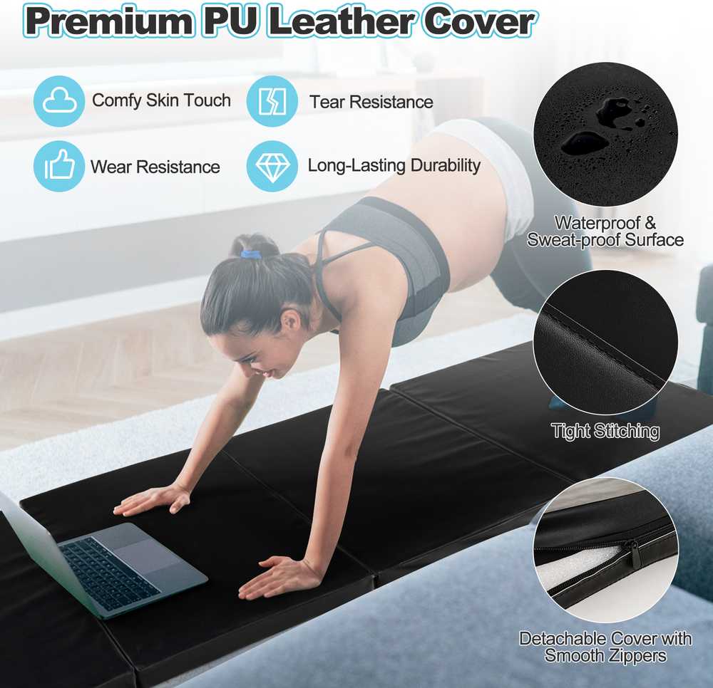 Promotions Gimnastikos kilimėlis, 240x116x5 cm, Juoda
