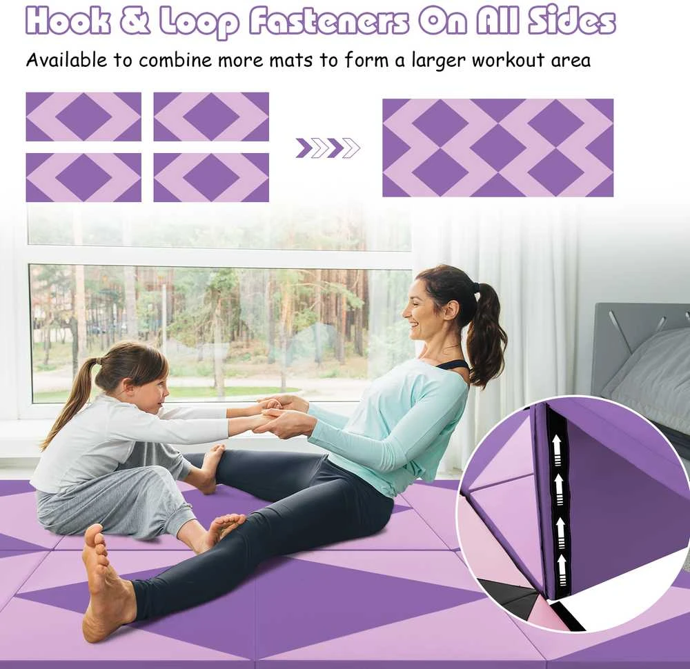 Promotions Gimnastikos kilimėlis, 240x117x5 cm, Rožinė Violetinė
