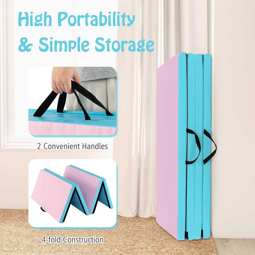 Promotions Gimnastikos kilimėlis, 243,8x121,9x5,1 cm, mėlynas, sulankstomas