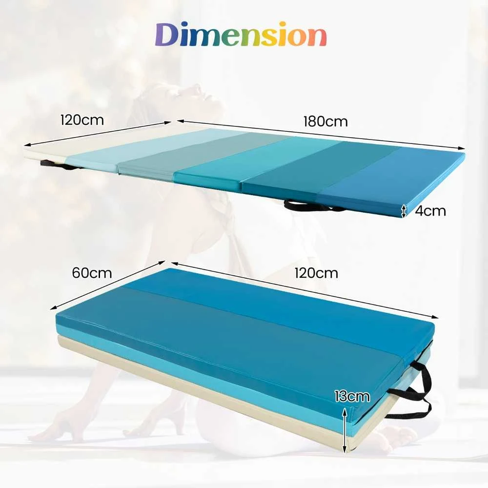 Promotions Sulankstoma gimnastikos kilimėlis, 180x60x5 cm, mėlynas