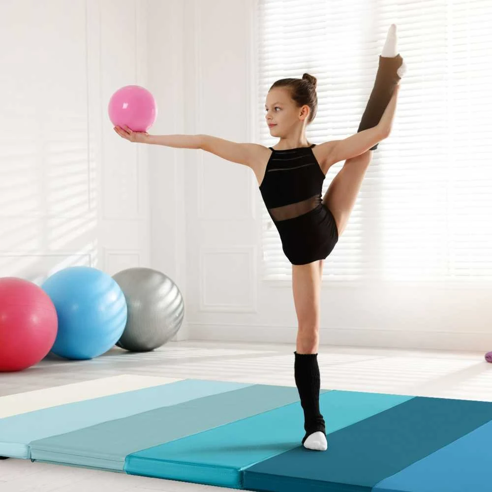 Promotions Sulankstoma gimnastikos kilimėlis, 180x60x5 cm, mėlynas