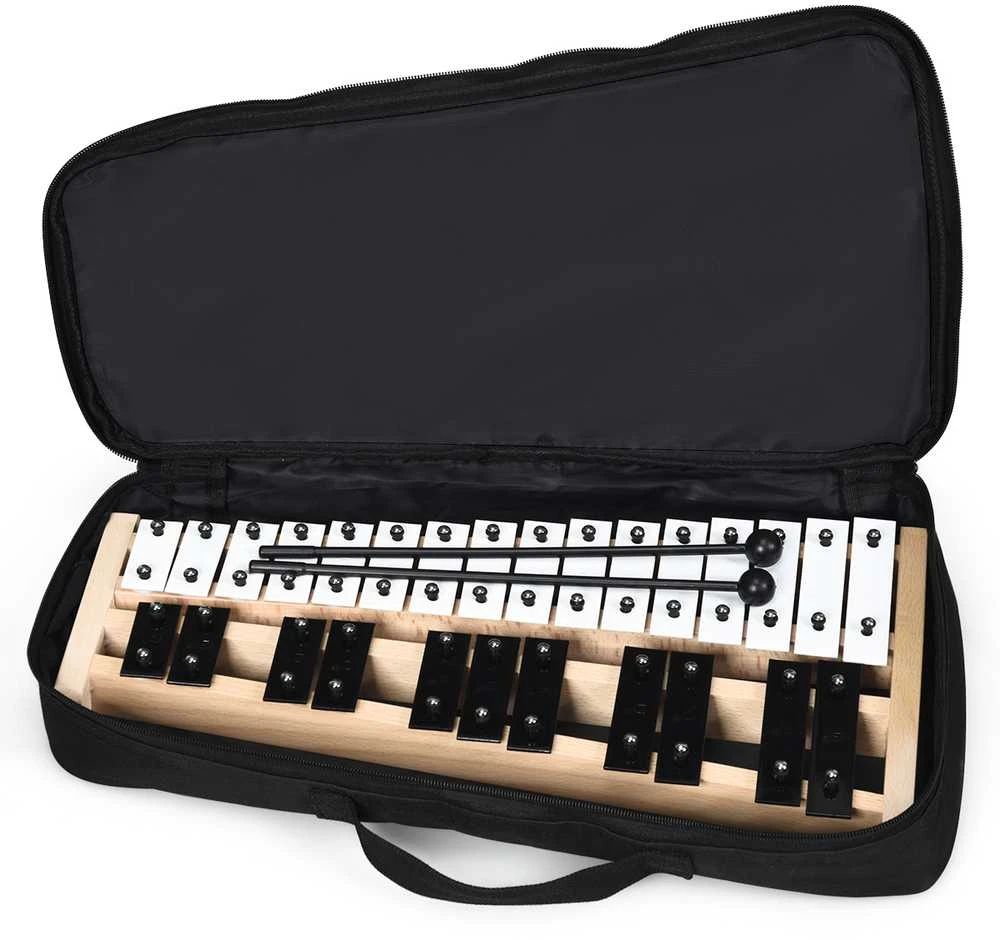 Promotions Glockenspiel, 27 natų, 43x24x4 cm, Juoda ir balta