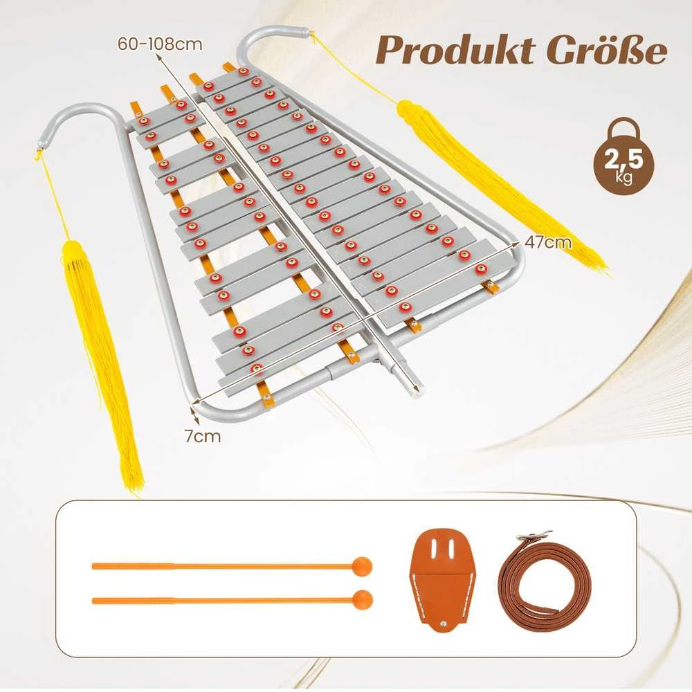 Promotions Glockenspiel mušamųjų rinkinys, 60-108x47x7 cm, sidabro spalvos