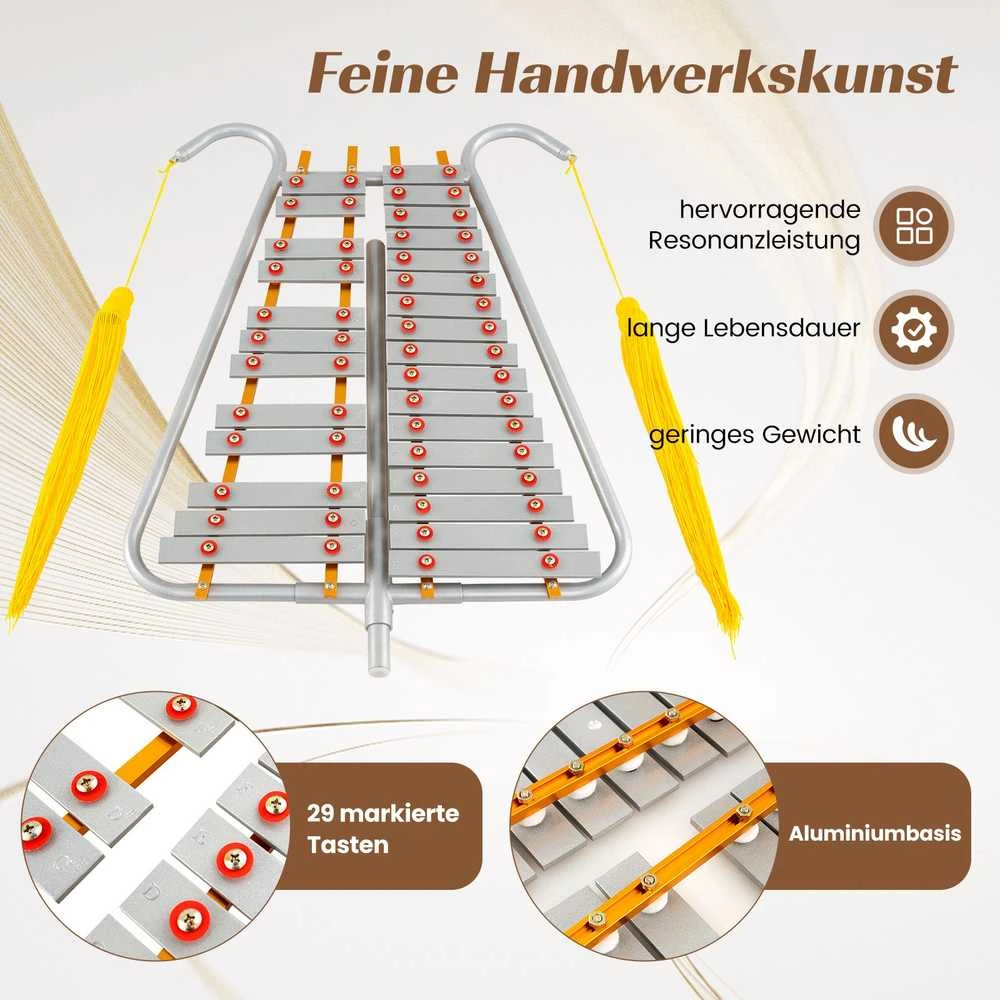 Promotions Glockenspiel mušamųjų rinkinys, 60-108x47x7 cm, sidabro spalvos