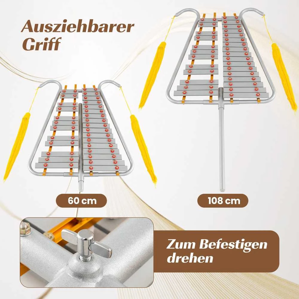 Promotions Glockenspiel mušamųjų rinkinys, 60-108x47x7 cm, sidabro spalvos