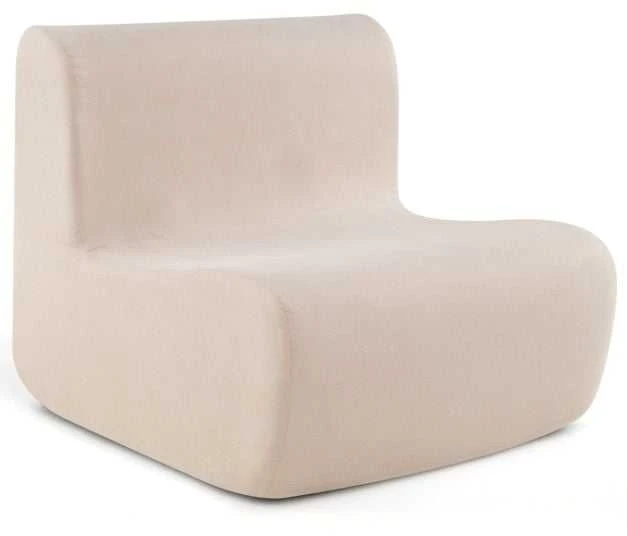 Promotions Grindų sofa-fotelis, 84x82x69 cm, smėlio spalvos, veliūro apmušalas