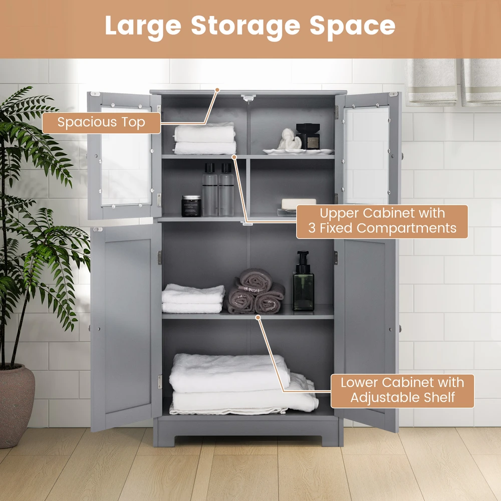 Promotions Grindų spintelė su durelėmis ir reguliuojama lentyna 58x30x109 cm juoda