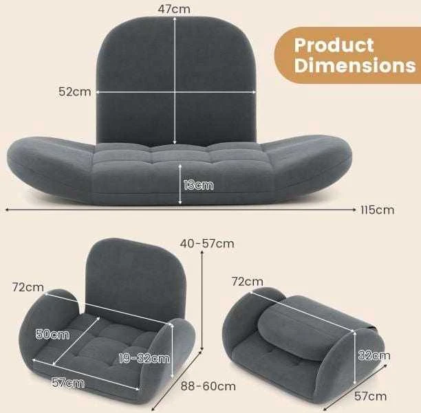 Promotions Grindų žaidimų kėdė, 60-88x72x40-57 cm, Pilka