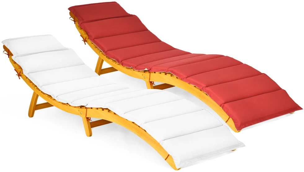 Promotions Gultai 2 vnt. 190x55x52 cm natūrali kreminė balta/raudona pagalvėlė