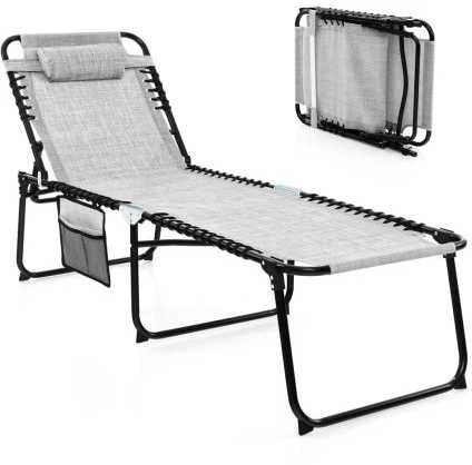 Promotions Gultas saulės vonioms, 168x69x41 cm, Pilka