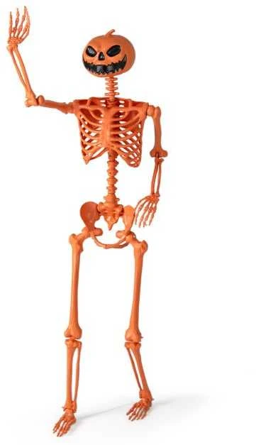 Promotions Helovino skeletas, 157,5x35,6 cm, oranžinis