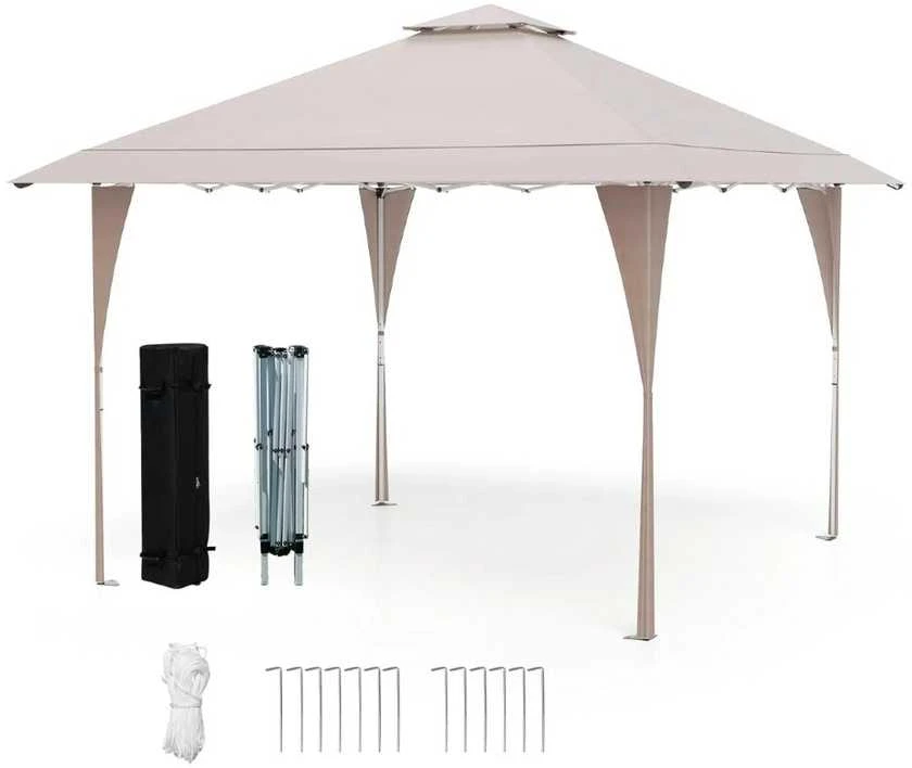 Promotions Išskleidžiamas pavėsinė, 395x395x264-284 cm, chaki